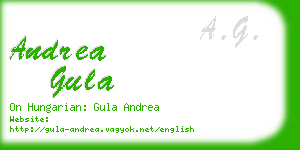 andrea gula business card